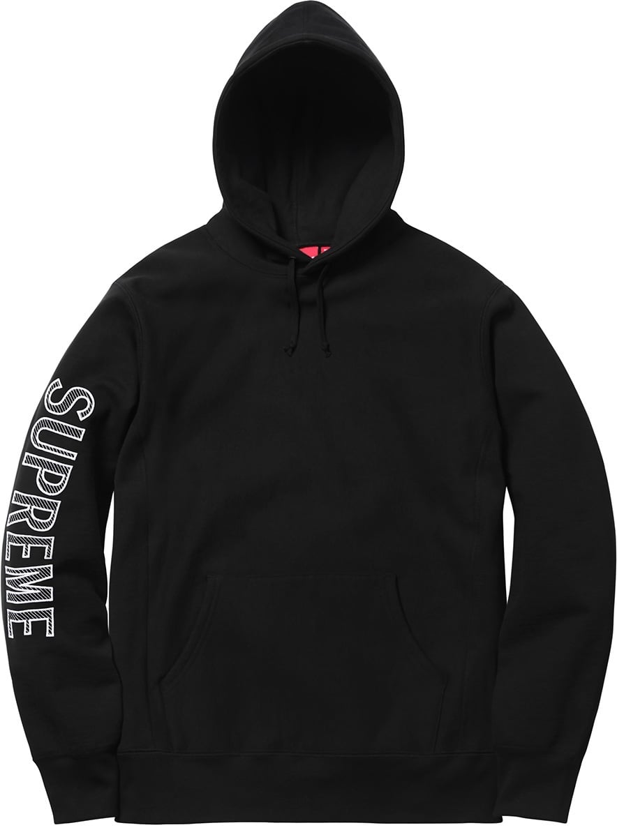 Sleeve Embroidery Hooded Sweatshirt view 3